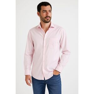 Tommy Hilfiger Men’s Long Sleeve Button-Up Shirt  Light Pink – Size 16 34-35